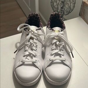 Adidas White and Brown Sneakers Classic Style
